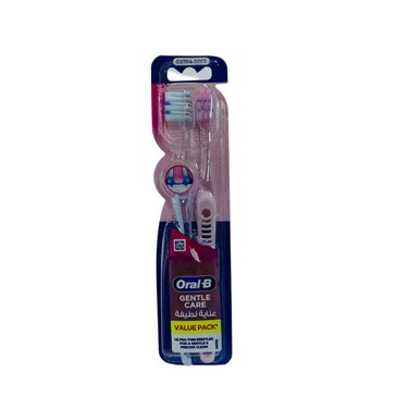 Oral B Toothbrush Gentle Care Value Pack 2 Pieces