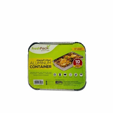 Freshpack Aluminium Container with Lid 10 Pieces