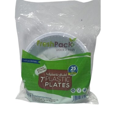 Freshpack Plastic Plates 7 inches 25 pieces