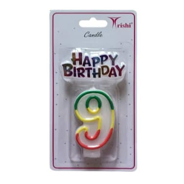 Trishi Birthday Number Candle 9