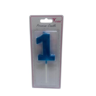 TRISHI PRE.METALLIC NUMBER CANDLE 1