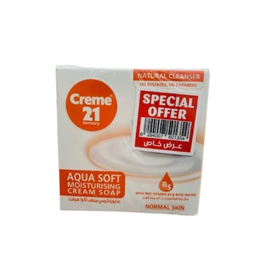Creame 21 Aqua Soft Moisturising Cream Soap 3 x 125 gr