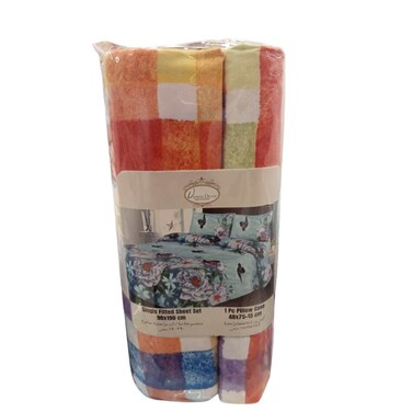 Roll Fitted Sheet With Pillowcase Set