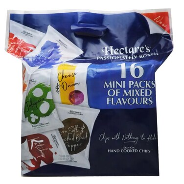 Hectares Passionately Boxed Hand Cooked Chips Mini Packs Mixed Flavor 16x15g