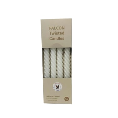 Falcon Dinner Candle White 4 Pieces