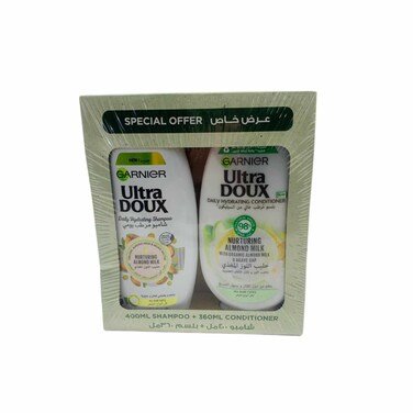 Garnier Ultra Doux Nuturing  Shampoo 400 ml with Conditioner 400 ml