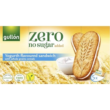 Gullon Zero Sugar Free Yogurth Flavoured Sandwich Biscuit 220g