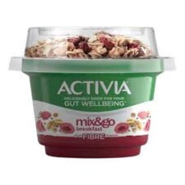 Activia Mix and Go Breakfast Greek Yoghurt and Raspberry Chia Granola 150g