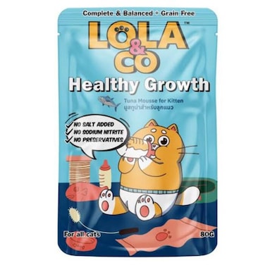Lola and Co Healthy Growth Tuna Mousse for Kitten For All Cats 80g