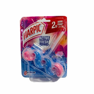 Harpic Active Fresh Toilet Rim Block, Floral Blossom Scent, 35g