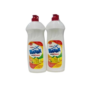 Bahar Dishwash Liquid Max Power Lemon 2 x 600 ml