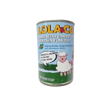 Lola and Co Lamp with Carrot and Pumpkin Flavour for dog Food 400 gr
