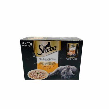 Sheba Chicken with Tuna in Gravy 12 x 70 gr