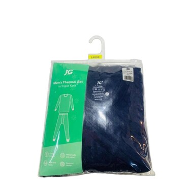 Jg Men Thermal Set in Triple Knit Large