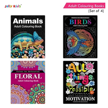 Jolly Kids Adult Coloring 4 Titles