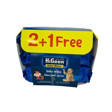 Higeen Baby Wipes 3 x 72  sheets