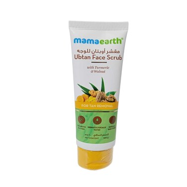 Mamaearth Ubtan Face Scrub with Turmeric and Walnut for Tan Remover 100 gr