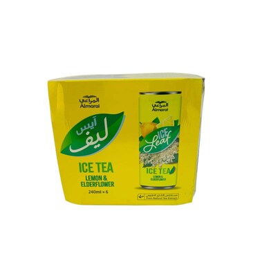 Almarai Iced Tea Lemon and Elderflower 6 x 240 ml