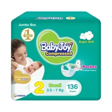 BABY JOY DIAPER JUMBO BOX SML 2 136