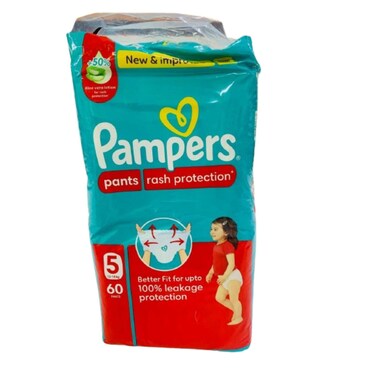Pampers Pants Rash Protection size 5 60 diapers