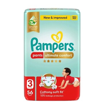 Pampers Premium Pants Size 3 Mega Pack 56 Pieces