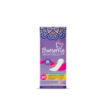 Butterfly Breathable Long Pantry Liner 20 Pads