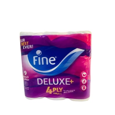 Fine Toilet Papper Deluxe 4Ply 9 Roll
