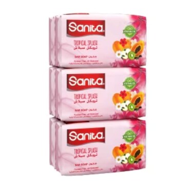 Sanita Bar Soap Triple Splash 125 gr x 6 Pieces