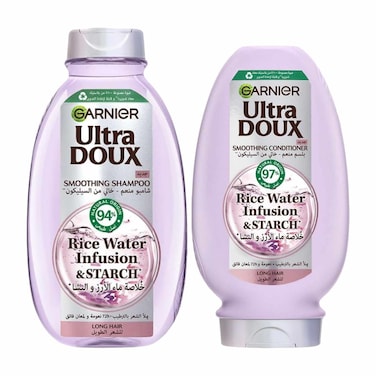 Garnier Ultra Doux Rice Water Shampoo and Conditioner 400 ml + 360 ml