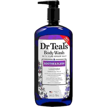 Dr Teal's Body Wash with Pure Epson Salt Soothe and Sleep Lavender Essential Oils 710ml