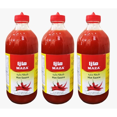 Maza Red Hot Sauce 474ml pack of 3