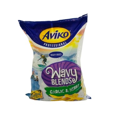 Aviko Wavy Blends Garlic and Herbs French Fries 2.5 kg