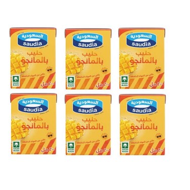 Saudia Mango Flavored Milk 6x200ml