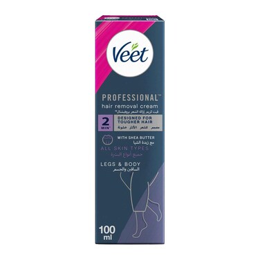Veet Professional Hair Removal Cream for All Skin Types Legs &amp; Body,100g