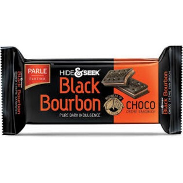 Parle Platina Hide and Seek Black Bourbon Choco Cream Sandwich Biscuits 100g