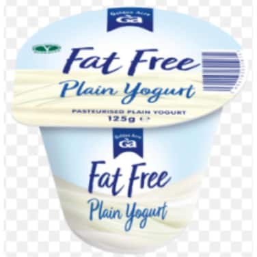 Golden Acre Fat Free Plain Yogurt 125 gr