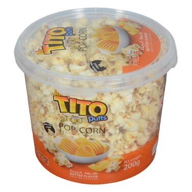 Mr. Tito Puffs Pop Corn Butter Flavor 200g
