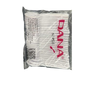 Dana White Plastic Teaspoons (50 pieces)