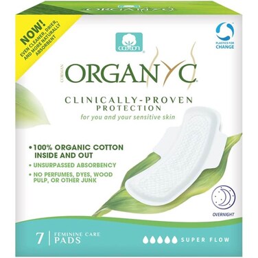 Organyc 100% Cotton San Pads On Fldd 7 Pieces