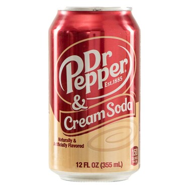 Dr Pepper and Cream Soda Can 355 ml