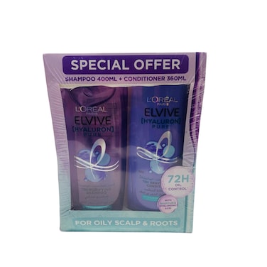 Loreal Elive Hyaluron Pure Shampoo 400 ml Conditioner 360 ml