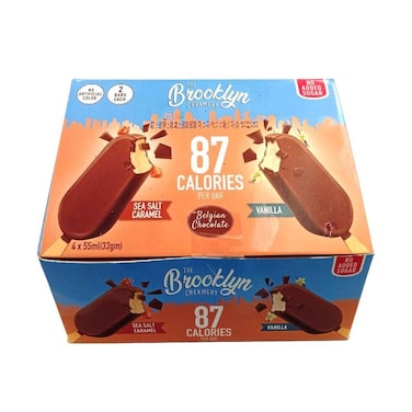 The Brooklyn Creamery Ice Cream Stick Vanilla And Sea Salt Caramel 55 Ml 4 Pieces