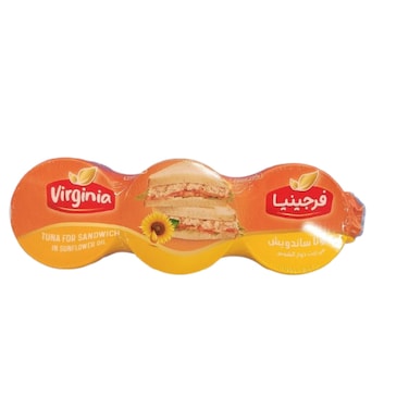 Virginia Tuna for Sandwich in Sunflower Oil 3x170g