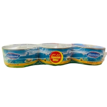 Diamond Light Meat Tuna in Sunflower Oil 3 x 170 gr