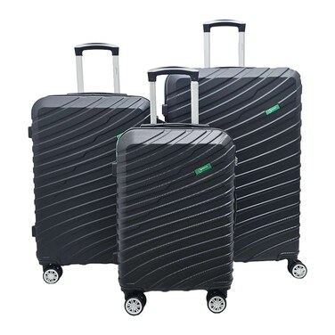 GLOBETROTTER 55C.M+67C.M+77C.M ATLANTA HARD TROLLEY 3PCS BLACK