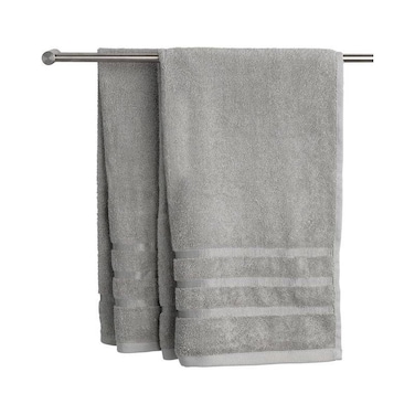 Bath Towel Ribby Grey 77x140 Cm