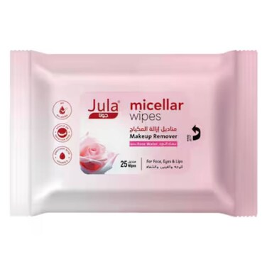 Jula Micellar Makeup Remover Wipes with Rose Water 25 Wipes
