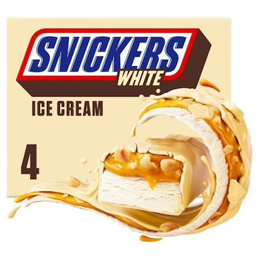 Snickers White Ice Cream Bar Pack 4 Pieces