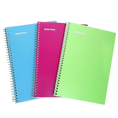 Mintra Polypropylene Notebook 100 Sheets 16x24 Cm Lined Pack 1 Piece Multi Color