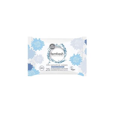 Femfresh 0% Sensitive Wipes 25 pieces